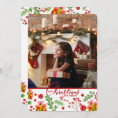 クリスマスの写真 ホリデー カード (正面/裏面)