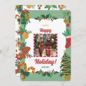 クリスマスの写真 ホリデー カード (正面/裏面)