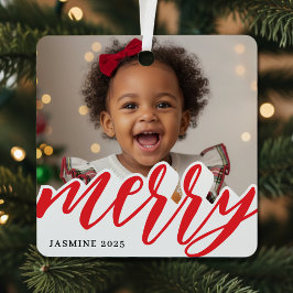 クリスマスの写真 ホリデー メタルオーナメント