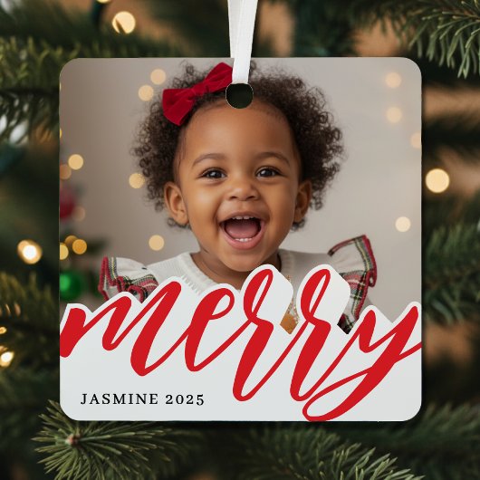 クリスマスの写真 ホリデー メタルオーナメント