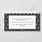 クリスマスの写真 現代の楽しい タイポグラフィー 黒 シーズンカード (裏面)