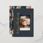 クリスマスの写真 箔シーズンポストカード (正面/裏面)