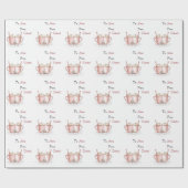 クリスマスの冬からクリスマスまでのホットチョコレート ラッピングペーパー (フラット)