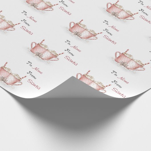 クリスマスの冬からクリスマスまでのホットチョコレート ラッピングペーパー (角)