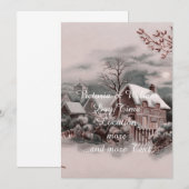 クリスマスの冬のシーン 招待状 (正面/裏面)