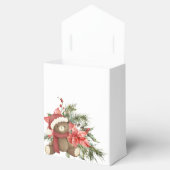 クリスマスの冬のテディベア・ポインセチア フェイバーボックス (オープン)