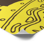 クリスマスの冬のパターン ポスター (角)