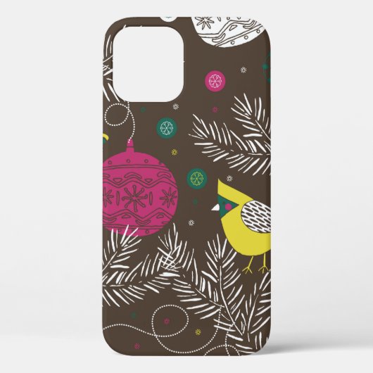 クリスマスの冬のパターン Case-Mate iPhoneケース (裏面)