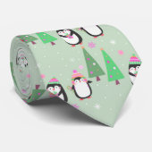 クリスマスの冬のペンギン ネクタイ (ロール)