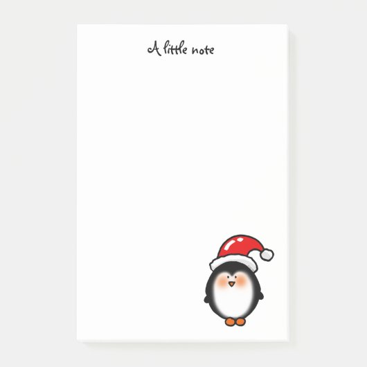 クリスマスの冬のペンギン-メリークリスマス ポストイット (正面)