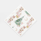 クリスマスの冬のワンダーランドキャンディナツクラッカー スタンダードランチョンナプキン (角)