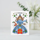 クリスマスの冬のワンダーランド ポストカード (スタンド正面)