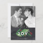 クリスマスの冬の休日のフォトカードを喜ぶ シーズンカード (正面)