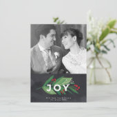 クリスマスの冬の休日のフォトカードを喜ぶ シーズンカード (スタンド正面)