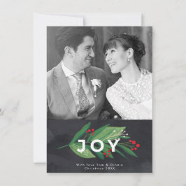 クリスマスの冬の休日のフォトカードを喜ぶ シーズンカード