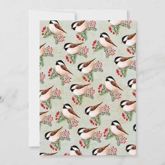 クリスマスの冬の写真が日を救う 招待状 (裏面)