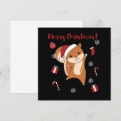 クリスマスの冬の動物 - さくら 招待状 (正面/裏面)