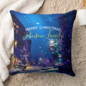 クリスマスの冬の夜 クッション (ブランケット)