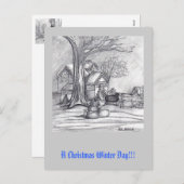 クリスマスの冬の日 シーズンポストカード (正面/裏面)