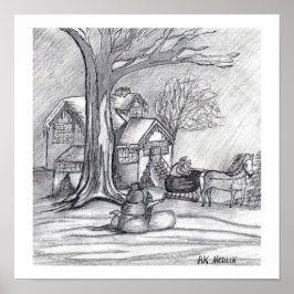 「クリスマスの冬の日」 ポスター