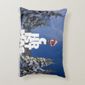 クリスマスの冬の景色 アクセントクッション (裏面(縦))