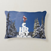 クリスマスの冬の景色 アクセントクッション (裏面)