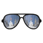 クリスマスの冬の景色 アビエーターサングラス (正面)