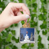 クリスマスの冬の景色 キーホルダー (手)