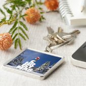 クリスマスの冬の景色 キーホルダー (側面)