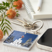 クリスマスの冬の景色 キーホルダー (正面右)