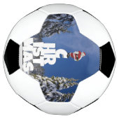 クリスマスの冬の景色 サッカーボール (回転)