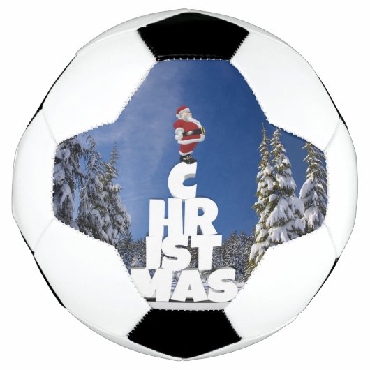 クリスマスの冬の景色 サッカーボール (正面)