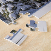 クリスマスの冬の景色 ジグソーパズル (側面)