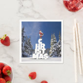 クリスマスの冬の景色 スタンダードカクテルナプキン (インサイチュ)
