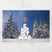 クリスマスの冬の景色 フードラベル (シングルラベル)