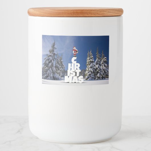 クリスマスの冬の景色 フードラベル (正面)