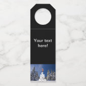 クリスマスの冬の景色 ボトルネックタグ (正面)