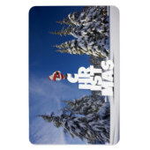 クリスマスの冬の景色 マグネット (縦)