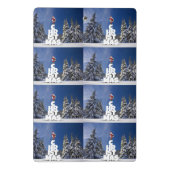 クリスマスの冬の景色 ミニクリップボード (裏面)