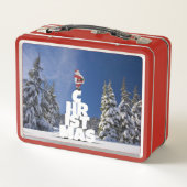 クリスマスの冬の景色 メタルランチボックス (裏面)