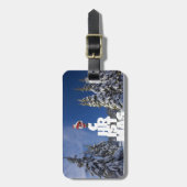 クリスマスの冬の景色 ラゲッジタグ (正面縦)
