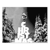 クリスマスの冬の景色 ラバースタンプ (インプリント)