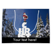 クリスマスの冬の景色 ラージペーパーバッグ (正面)