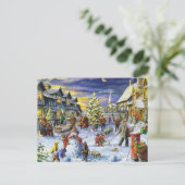 クリスマスの冬の町 シーズンポストカード (スタンド正面)