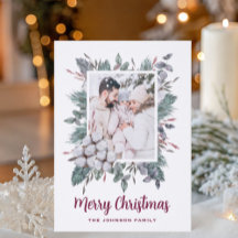 クリスマスの冬の花 コットン フラワー