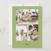 クリスマスの冬の葉のフォトフレーム シーズンカード (裏面)