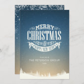 クリスマスの冬の陽気企業のな光景 シーズンカード (正面/裏面)