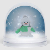 クリスマスの冬の雪だるま滑りやすいジョー緑のスカーフm (正面)