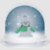 クリスマスの冬の雪だるま滑りやすいジョー緑のスカーフm (裏面)