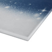 クリスマスの冬の雪だるま滑りやすいジョー緑のスカーフm カッティングボード (角)